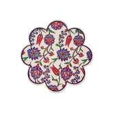 White, Red & Purple Flowers Turkish Trivet